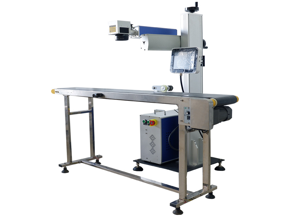 用于金屬首飾的在線飛行工業(yè)光纖激光打標(biāo)機(jī) 用于金屬首飾的在線飛行工業(yè)光纖激光打標(biāo)機(jī)