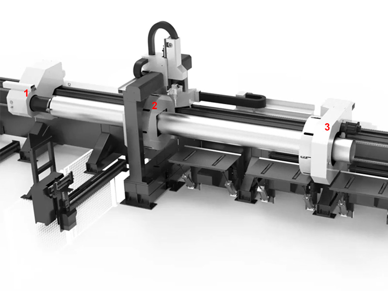 帶自動送料器的3D激光管材坡口切割機(jī) 帶自動送料器的3D激光管材坡口切割機(jī)