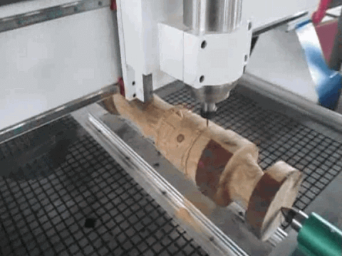 4x8ft Wood數控雕刻機，帶第四軸旋轉雕刻