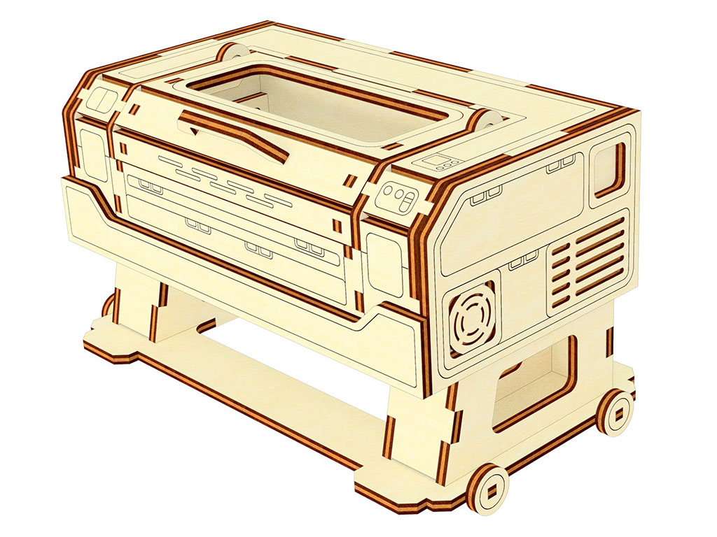 激光切割3D膠合板激光切割機拼圖