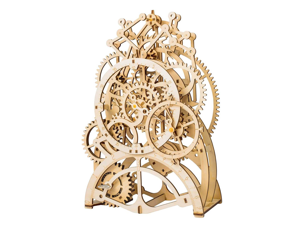 激光切割3D組裝木質機械拼圖