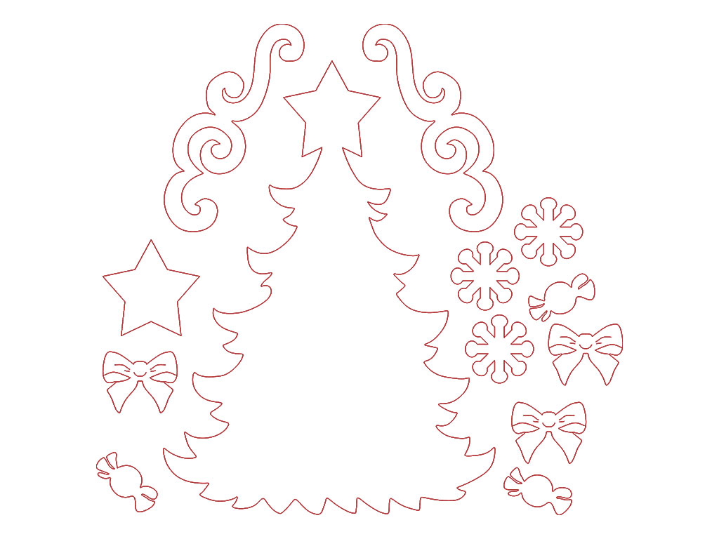 激光切割3D姜餅屋 DXF 文件