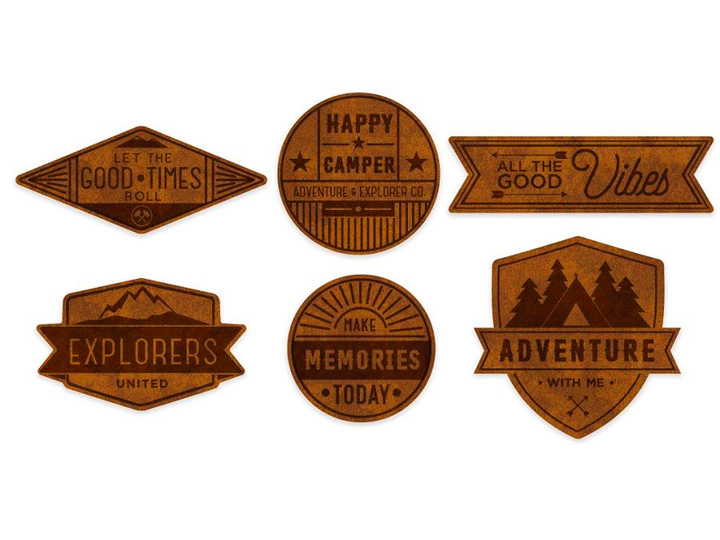 激光切割逼真的皮革徽章標簽 激光切割逼真的皮革徽章標簽