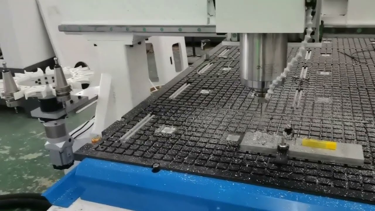 重型4x8數(shù)控鋁雕刻機帶攻絲頭